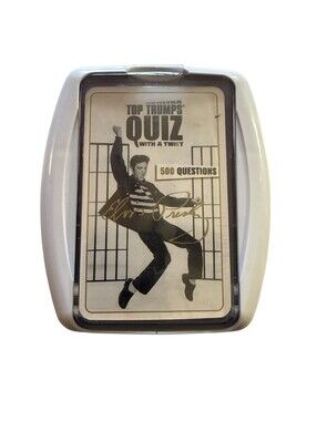 Top Trumps Quiz Elvis Presley Card Game 500 Questions White Travel Tin Mini